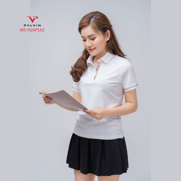 POLO NỮ PHỐI KẺ - H2APL02 - Ảnh 3