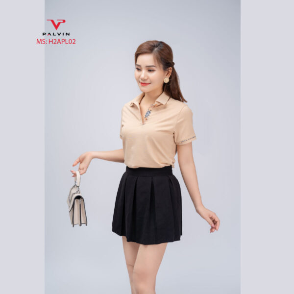 POLO NỮ PHỐI KẺ - H2APL02 - Ảnh 5