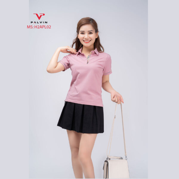 POLO NỮ PHỐI KẺ - H2APL02 - Ảnh 6