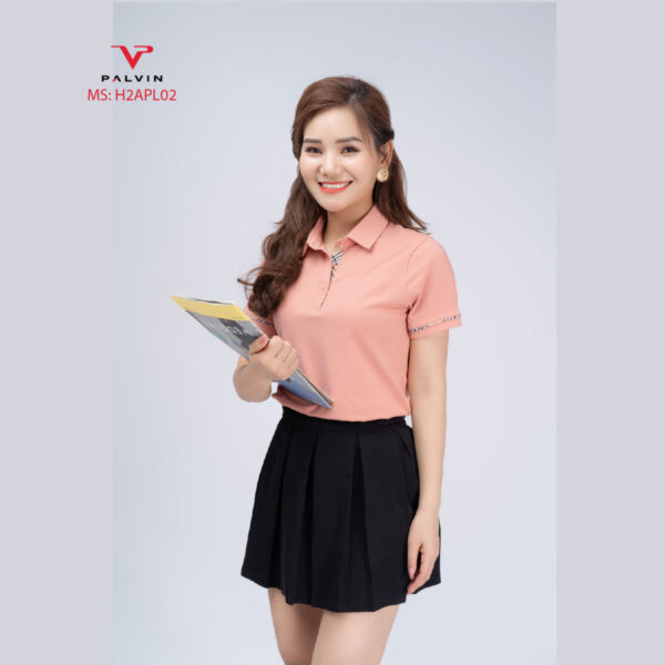 POLO NỮ PHỐI KẺ - H2APL02 - Ảnh 7