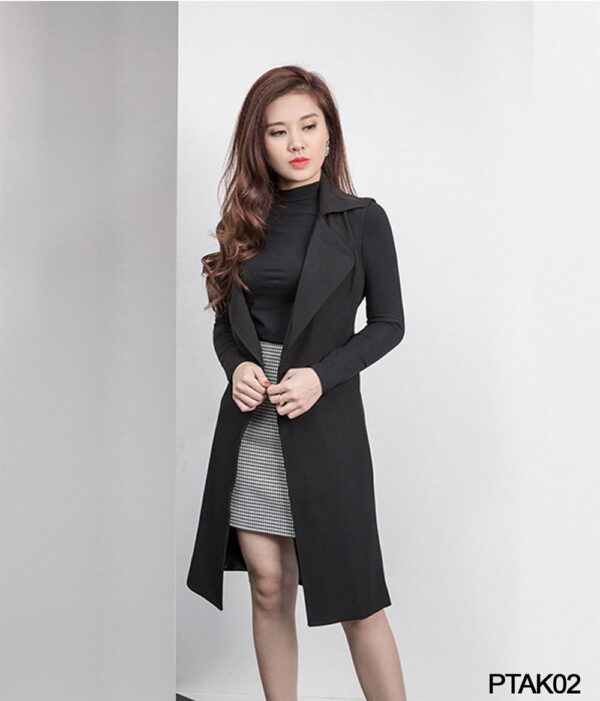 Áo blazer nữ dáng dài Paltex PTAK02 - Ảnh 2