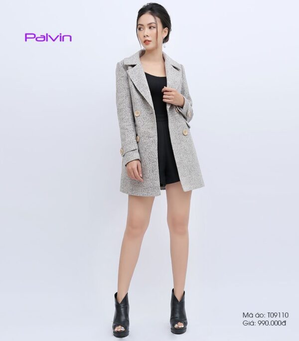 Áo dạ nữ style Hàn Quốc dạ lì Paltex T09128 - Ảnh 2