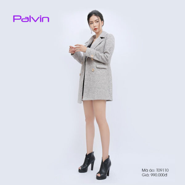 Áo dạ nữ style Hàn Quốc dạ lì Paltex T09128