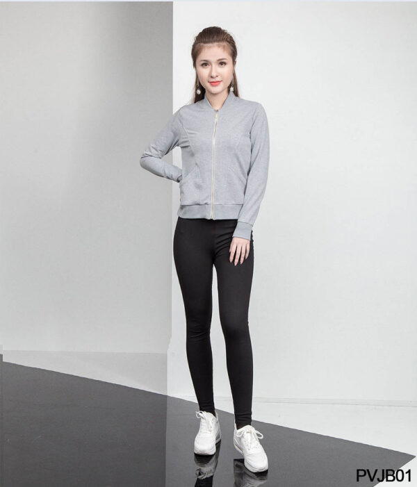Áo khoác bomber nữ Paltex PVJB01 (áo khoác nỉ đẹp) - Ảnh 4