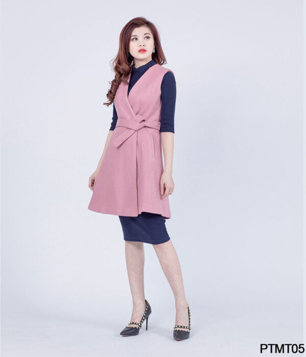 Áo khoác dạ Paltex PTMT05 (dáng dài không tay) - Ảnh 5