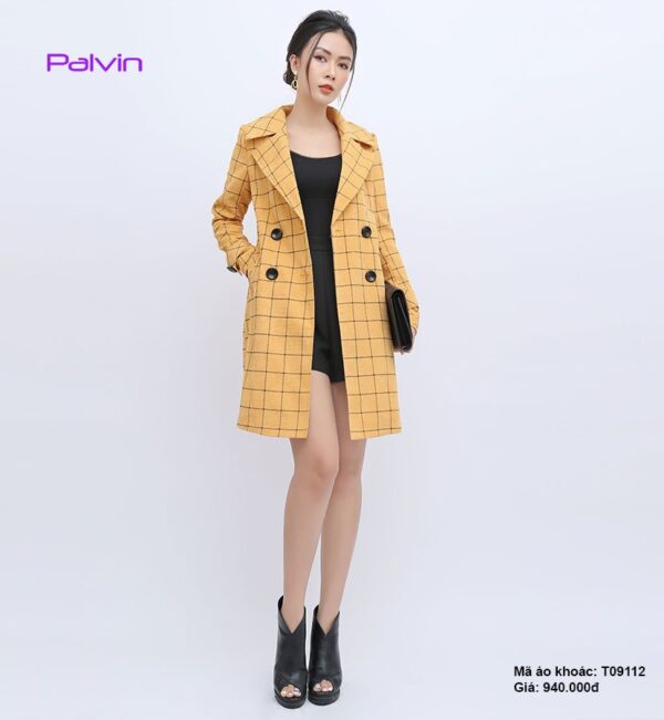 Áo khoác dạ nhung Paltex T09112 (áo dạ kẻ nhiều màu) - Ảnh 2