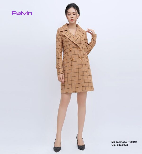 Áo khoác dạ nhung Paltex T09112 (áo dạ kẻ nhiều màu) - Ảnh 10