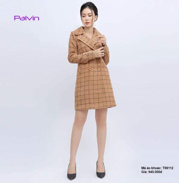 Áo khoác dạ nhung Paltex T09112 (áo dạ kẻ nhiều màu) - Ảnh 11