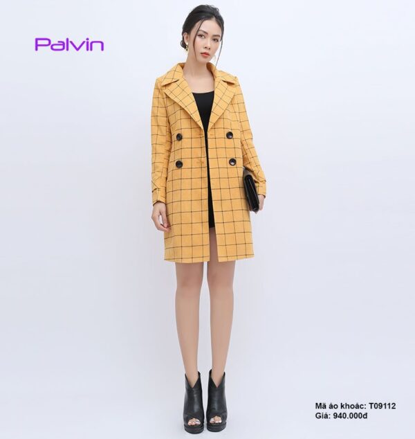 Áo khoác dạ nhung Paltex T09112 (áo dạ kẻ nhiều màu) - Ảnh 3