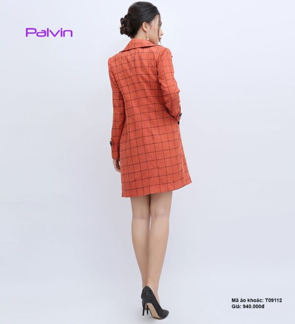 Áo khoác dạ nhung Paltex T09112 (áo dạ kẻ nhiều màu) - Ảnh 5