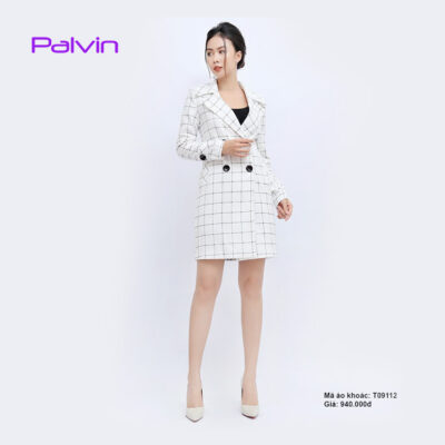 Áo khoác dạ nhung Paltex T09112 (áo dạ kẻ nhiều màu)