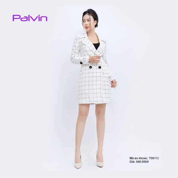 Áo khoác dạ nhung Paltex T09112 (áo dạ kẻ nhiều màu)