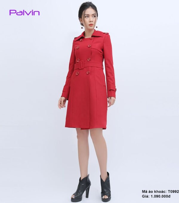 Áo khoác dài cotton nữ thời trang Paltex T0992 - Ảnh 3