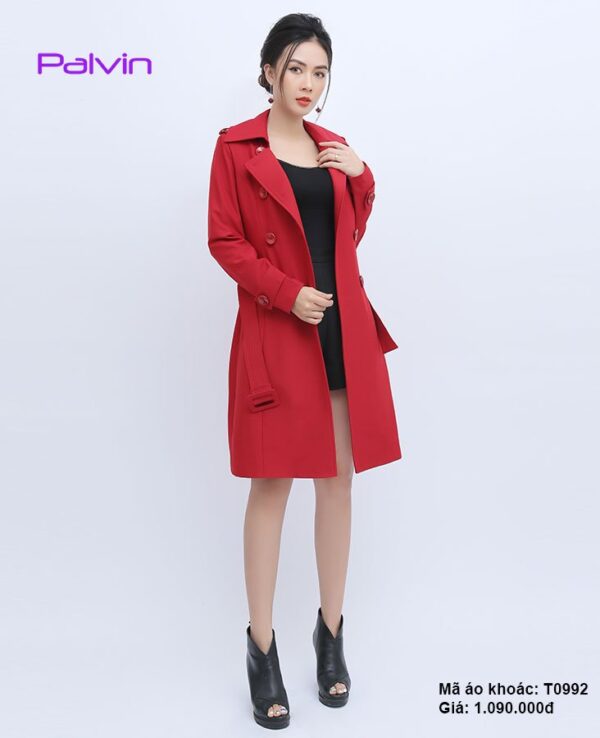 Áo khoác dài cotton nữ thời trang Paltex T0992 - Ảnh 6