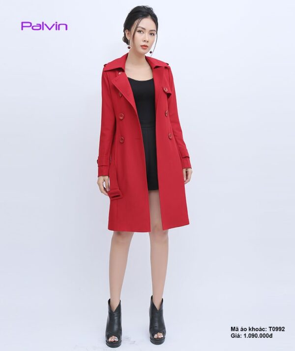 Áo khoác dài cotton nữ thời trang Paltex T0992 - Ảnh 7