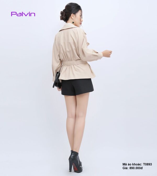 Áo khoác nữ kaki dáng ngắn trẻ trung Paltex T0893 - Ảnh 5