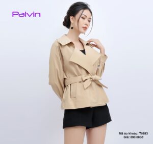 Áo khoác nữ kaki dáng ngắn trẻ trung Paltex T0893