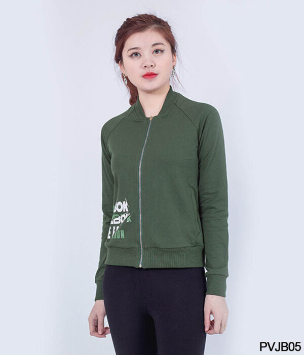Áo khoác nỉ nữ kiểu dáng bomber Paltex PVJB05 - Ảnh 4