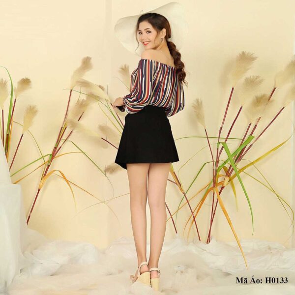 Áo nữ vai ngang chun tay lỡ kẻ sọc H0133 - Ảnh 5