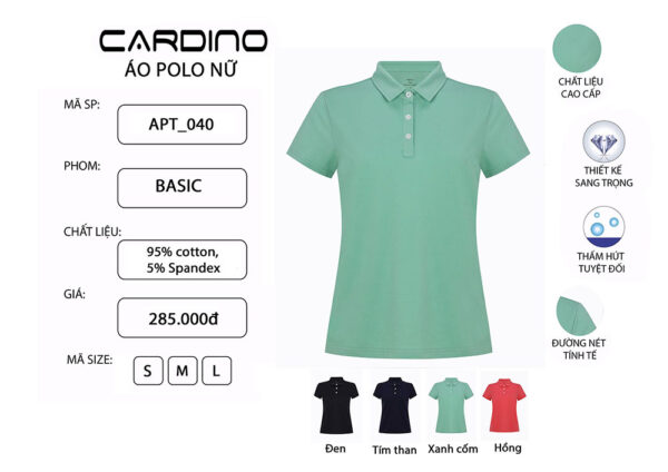 Áo polo nữ nhiều màu Paltex APLT040 - Ảnh 3