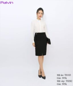 Áo sơ mi nữ cao cấp T0183 (chui đầu, tay dài, cổ tròn)