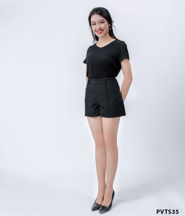 Áo tshirt nữ thời trang Paltex PVTS35 (màu đen) - Ảnh 2