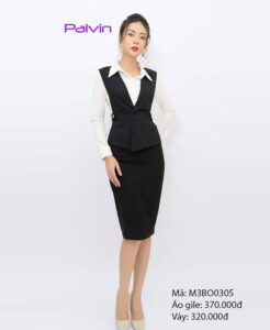 Bộ áo váy gile cao cấp Paltex T1287