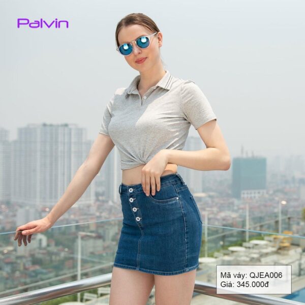 Chân váy jean ngắn Paltex QJEA006