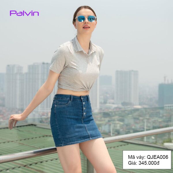 Chân váy jean ngắn Paltex QJEA006 - Ảnh 2