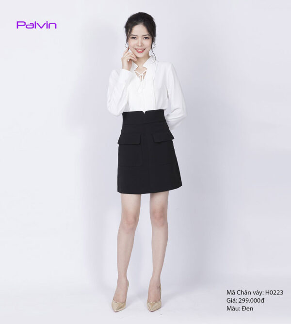Chân váy ngắn túi ốp nữ Paltex Việt Nam H0223 - Ảnh 4