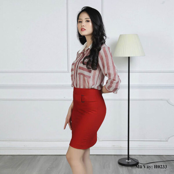 Chân váy ôm lệch tà Paltex H0233 - Ảnh 5