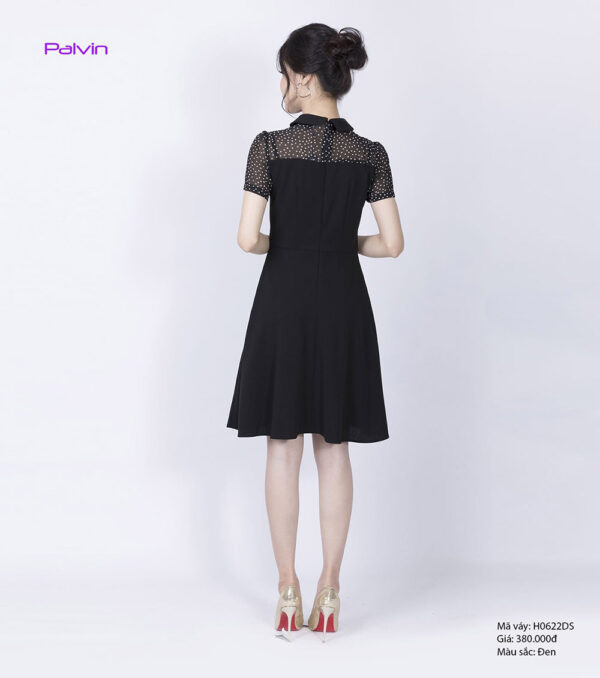 Đầm đen tay ngắn Paltex H0622DS - Ảnh 3