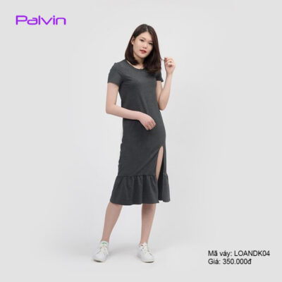 Đầm thun đuôi cá dáng dài Paltex LOANDK04