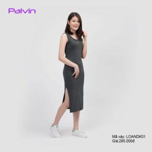 Đầm thun ôm không tay dáng dài Paltex LOANDK01