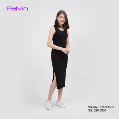Đầm thun sát nách dáng dài Paltex LOANDK02