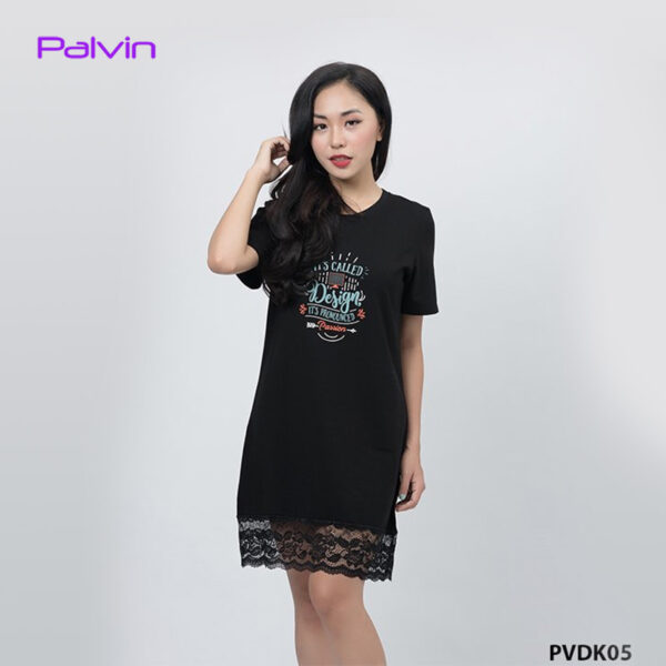 Đầm thun suông chân ren Paltex PVDK05