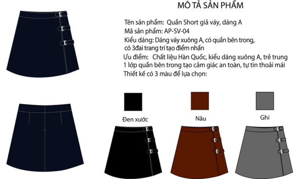 Quần giả váy thời trang nữ Paltex APSV04 - Ảnh 9
