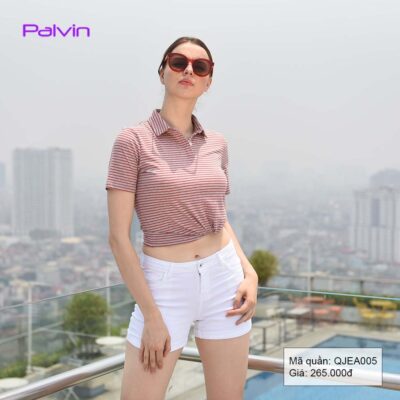 Quần short jean nữ trắng đẹp Paltex QJEA005