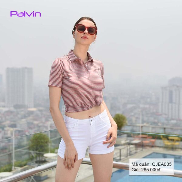 Quần short jean nữ trắng đẹp Paltex QJEA005