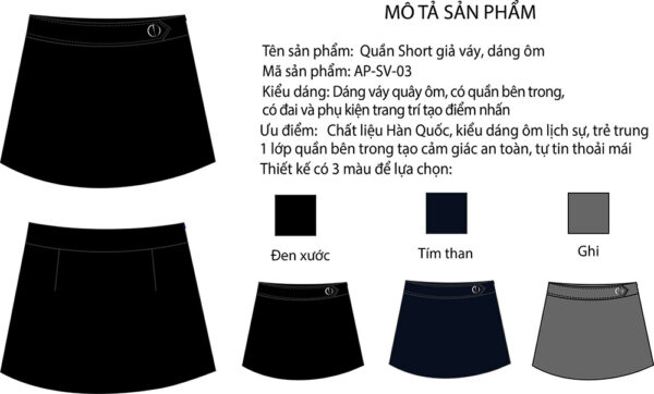 Quần váy nữ chất đẹp Paltex APSV03 - Ảnh 4