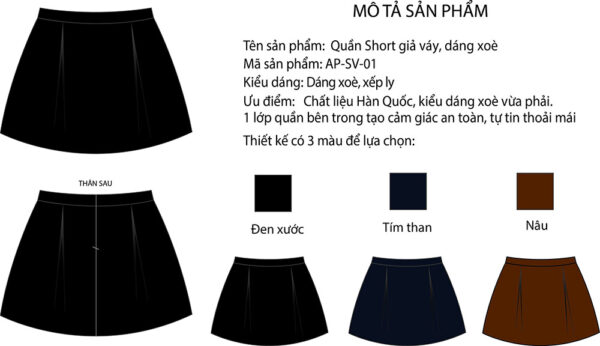 Quần váy nữ Paltex APSV01 - Ảnh 4