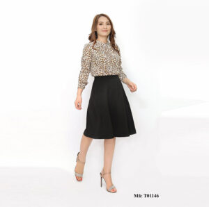 Áo sơ mi nữ cổ tàu nơ sau Paltex Việt Nam T01146