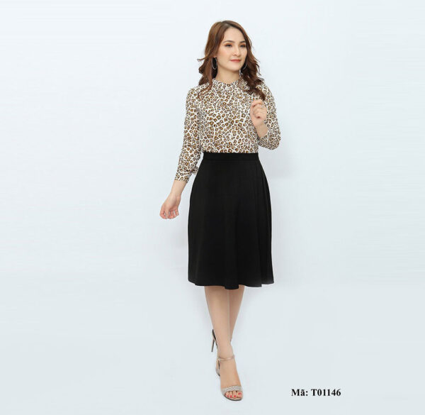 Áo sơ mi nữ cổ tàu nơ sau Paltex Việt Nam T01146 - Ảnh 3