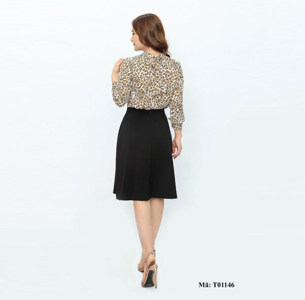 Áo sơ mi nữ cổ tàu nơ sau Paltex Việt Nam T01146 - Ảnh 2