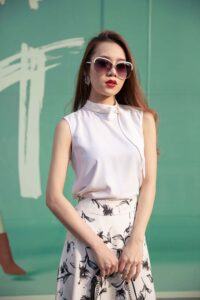 Áo sơ mi sát nách Paltex PTAS24 (cổ tròn cách điệu)