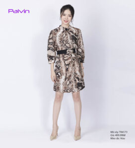 Váy công sở da báo Paltex T06173