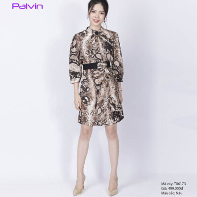 Váy công sở da báo Paltex T06173