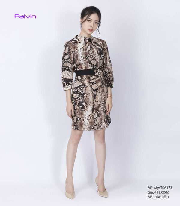 Váy công sở da báo Paltex T06173 - Ảnh 3