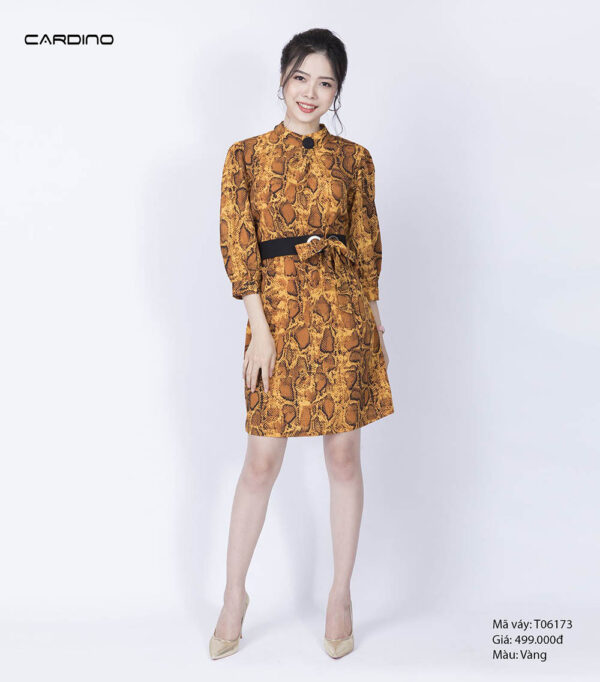 Váy công sở da báo Paltex T06173 - Ảnh 2