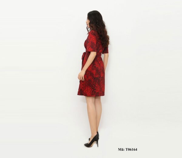 Váy da báo thắt nơ eo Paltex T06164 - Ảnh 6